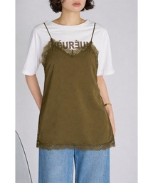 r.（アールドット）の「マットサテン　レースキャミソール（キャミソール）」