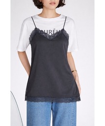 r.（アールドット）の「マットサテン　レースキャミソール（キャミソール）」