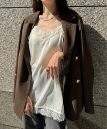 r.（アールドット）の「マットサテン　レースキャミソール（キャミソール）」