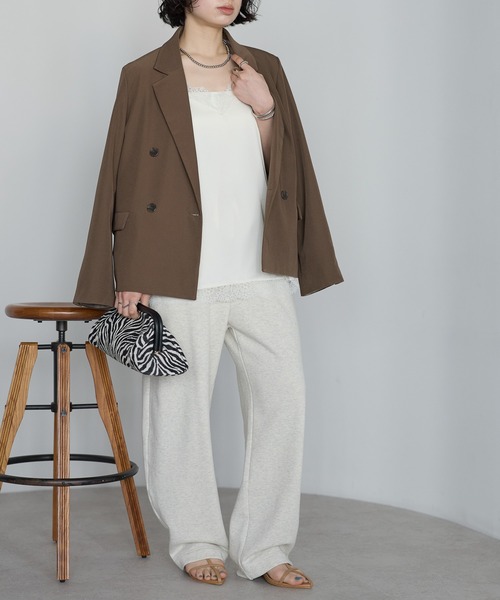 r.（アールドット）の「マットサテン　レースキャミソール（キャミソール・レディース・ブラック/アイボリー/ブラウン/チャコールグレー/オリーブ・FREE）」の16枚目の写真