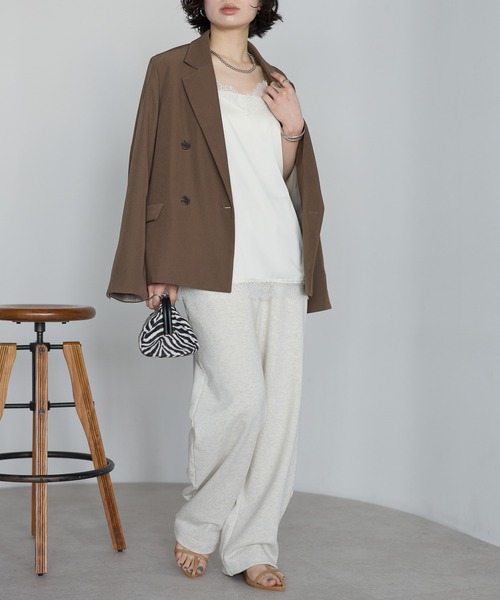 r.（アールドット）の「マットサテン　レースキャミソール（キャミソール・レディース・ブラック/アイボリー/ブラウン/チャコールグレー/オリーブ・FREE）」の17枚目の写真