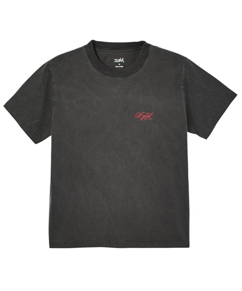 X-girl(エックスガール)の「FADED TRI-COLOR FACE S/S TEE(Tシャツ/カットソー・レディース・ブラック/オリーブ/バーガンディー・S/M/L)」の11枚目の写真