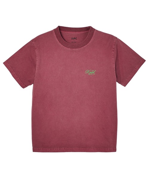 X-girl(エックスガール)の「FADED TRI-COLOR FACE S/S TEE(Tシャツ/カットソー・レディース・ブラック/オリーブ/バーガンディー・S/M/L)」の10枚目の写真