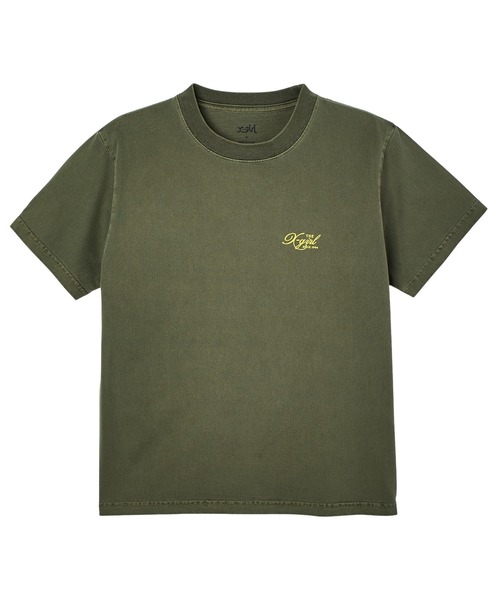 X-girl(エックスガール)の「FADED TRI-COLOR FACE S/S TEE(Tシャツ/カットソー・レディース・ブラック/オリーブ/バーガンディー・S/M/L)」の9枚目の写真