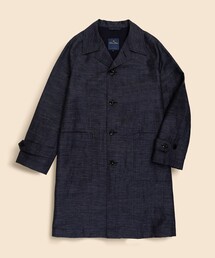 BROOKS BROTHERS | ウール／リネン　ミニヘリンボーン　ショップコート(ステンカラーコート)