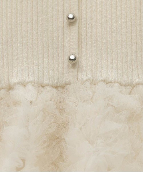 RANDA（ランダ）の「デザインチュールペプラムリブニット（ニット/セーター・レディース・グレー/ピンク/アイボリー・FREE）」の13枚目の写真