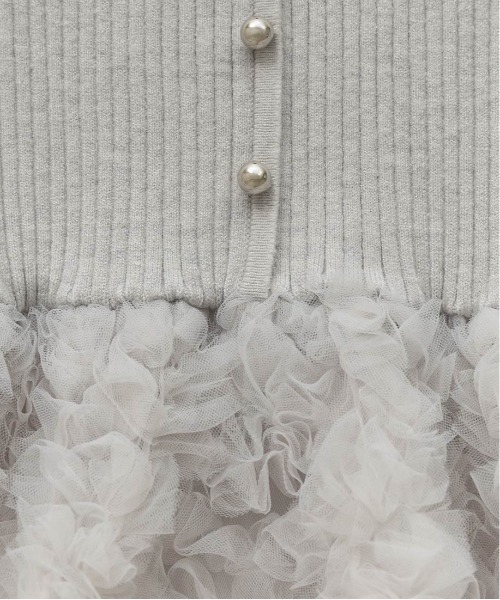 RANDA（ランダ）の「デザインチュールペプラムリブニット（ニット/セーター・レディース・グレー/ピンク/アイボリー・FREE）」の12枚目の写真