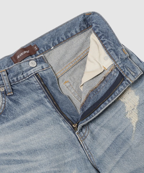 MASU(エムエーエスユー)の「MB BAGGY JEANS ANGEL DAMAGE(デニムパンツ・メンズ・インディゴブルー/ブラック・46/44/48)」の4枚目の写真