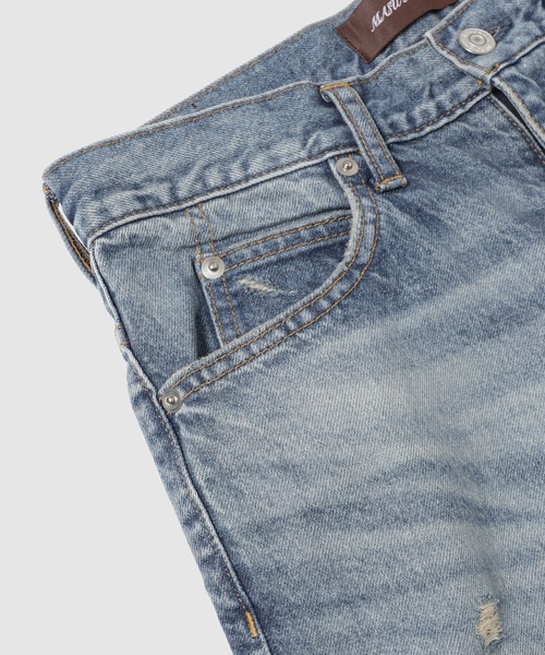 MASU(エムエーエスユー)の「MB BAGGY JEANS ANGEL DAMAGE(デニムパンツ・メンズ・インディゴブルー/ブラック・46/44/48)」の5枚目の写真