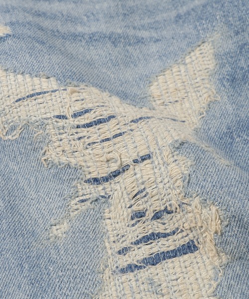 MASU(エムエーエスユー)の「MB BAGGY JEANS ANGEL DAMAGE(デニムパンツ・メンズ・インディゴブルー/ブラック・46/44/48)」の8枚目の写真