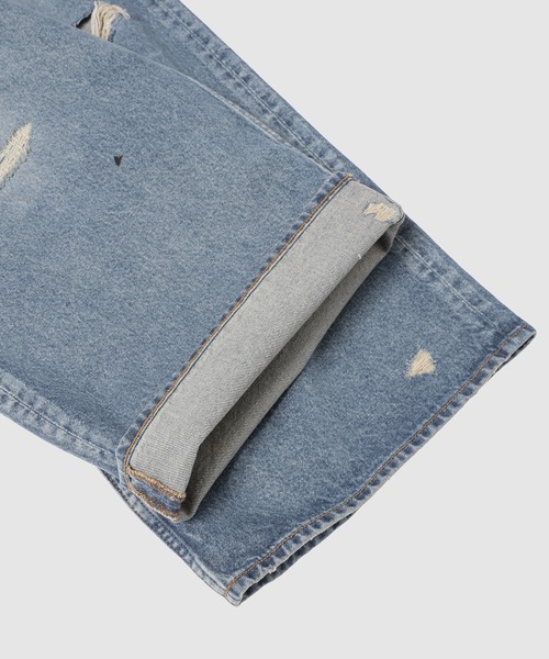 MASU(エムエーエスユー)の「MB BAGGY JEANS ANGEL DAMAGE(デニムパンツ・メンズ・インディゴブルー/ブラック・46/44/48)」の9枚目の写真