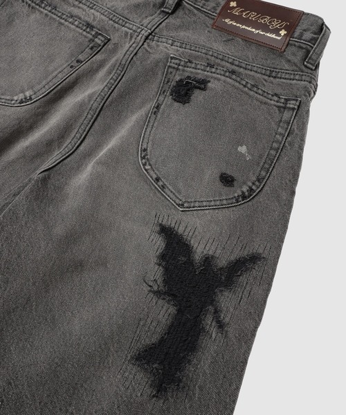 MASU(エムエーエスユー)の「MB BAGGY JEANS ANGEL DAMAGE(デニムパンツ・メンズ・インディゴブルー/ブラック・46/44/48)」の10枚目の写真