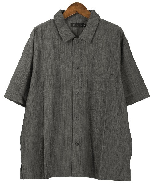 LUXSTYLE（ラグスタイル）の「レギュラーカラーリラックス半袖シャツ（シャツ/ブラウス・メンズ・ブラック/ブラックミックス・L/M）」の16枚目の写真