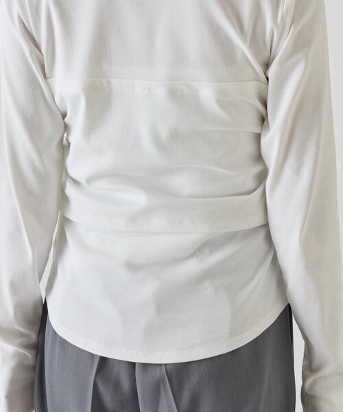 goocy(グーシー)の「【一枚で決まる!】ワンショルレヤード風トップス(Tシャツ/カットソー・レディース・ブラック/チャコールグレー/ホワイト・FREE)」の16枚目の写真