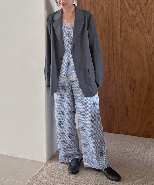 SLOBE IENA（スローブイエナ）の「Margaux Dereume × SLOBE lingerie キャミブラウス（キャミソール・レディース・ブルー/ブラック系その他・FREE）」の19枚目の写真