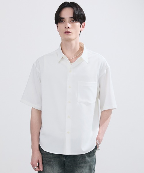 LUENNA】Compact Half Sleeve Regular Collar Shirt / コンパクト半袖