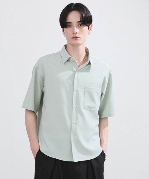 LUENNA】Compact Half Sleeve Regular Collar Shirt / コンパクト半袖
