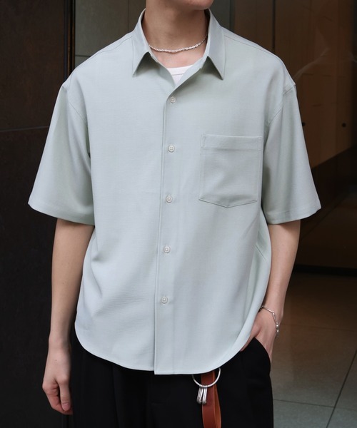 LUENNA(ルエナ)の「【LUENNA】Compact Half Sleeve Regular Collar Shirt / コンパクト半袖レギュラーカラーシャツ(シャツ/ブラウス・メンズ・ライトブルー/ダークブラウン/ブラック系1/グリーン/ホワイト・S/M/L)」の19枚目の写真