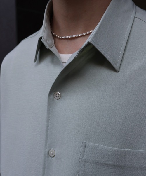 LUENNA(ルエナ)の「【LUENNA】Compact Half Sleeve Regular Collar Shirt / コンパクト半袖レギュラーカラーシャツ(シャツ/ブラウス・メンズ・ライトブルー/ダークブラウン/ブラック系1/グリーン/ホワイト・S/M/L)」の18枚目の写真