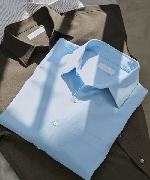 LUENNA(ルエナ)の「【LUENNA】Compact Half Sleeve Regular Collar Shirt / コンパクト半袖レギュラーカラーシャツ(シャツ/ブラウス・メンズ・ライトブルー/ダークブラウン/ブラック系1・S/M/L)」の4枚目の写真