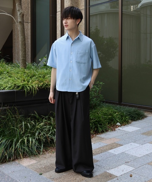 LUENNA(ルエナ)の「【LUENNA】Compact Half Sleeve Regular Collar Shirt / コンパクト半袖レギュラーカラーシャツ(シャツ/ブラウス・メンズ・ライトブルー/ダークブラウン/ブラック系1・S/M/L)」の18枚目の写真