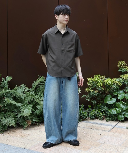 LUENNA(ルエナ)の「【LUENNA】Compact Half Sleeve Regular Collar Shirt / コンパクト半袖レギュラーカラーシャツ(シャツ/ブラウス・メンズ・ライトブルー/ダークブラウン/ブラック系1・S/M/L)」の22枚目の写真
