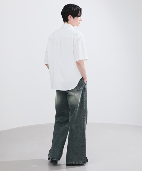 LUENNA(ルエナ)の「【LUENNA】Compact Half Sleeve Regular Collar Shirt / コンパクト半袖レギュラーカラーシャツ(シャツ/ブラウス・メンズ・ライトブルー/ダークブラウン/ブラック系1/グリーン/ホワイト・S/M/L)」の10枚目の写真