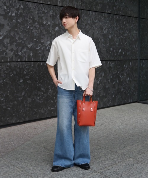 LUENNA(ルエナ)の「【LUENNA】Compact Half Sleeve Regular Collar Shirt / コンパクト半袖レギュラーカラーシャツ(シャツ/ブラウス・メンズ・ライトブルー/ダークブラウン/ブラック系1/グリーン/ホワイト・S/M/L)」の22枚目の写真