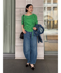 CURRENTAGE（カレンテージ）の「【CURRENTAGE カレンテージ】Piece Dyeing Cupra Blouse（シャツ/ブラウス）」