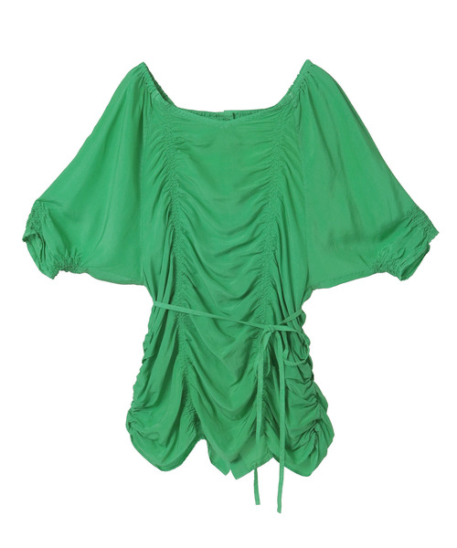 CURRENTAGE(カレンテージ)の「【CURRENTAGE/カレンテージ】Piece Dyeing Cupra Blouse(シャツ/ブラウス・レディース・グリーン/ブラウン・FREE)」の16枚目の写真