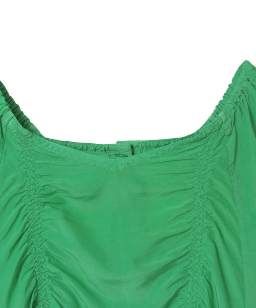 CURRENTAGE(カレンテージ)の「【CURRENTAGE/カレンテージ】Piece Dyeing Cupra Blouse(シャツ/ブラウス・レディース・グリーン/ブラウン・FREE)」の18枚目の写真