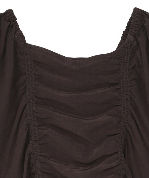 CURRENTAGE(カレンテージ)の「【CURRENTAGE/カレンテージ】Piece Dyeing Cupra Blouse(シャツ/ブラウス・レディース・グリーン/ブラウン・FREE)」の7枚目の写真