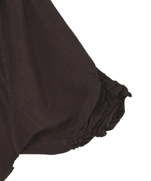 CURRENTAGE(カレンテージ)の「【CURRENTAGE/カレンテージ】Piece Dyeing Cupra Blouse(シャツ/ブラウス・レディース・グリーン/ブラウン・FREE)」の8枚目の写真