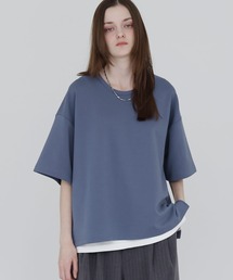 SOCCE（ソーシー）の「高機能コットンポンチUネックTシャツ/UVカット 吸水 接触冷感 防シワ 抗ピリング（Tシャツ/カットソー）」