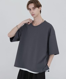 SOCCE（ソーシー）の「高機能コットンポンチUネックTシャツ/UVカット 吸水 接触冷感 防シワ 抗ピリング（Tシャツ/カットソー）」