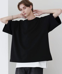 SOCCE（ソーシー）の「高機能コットンポンチUネックTシャツ/UVカット 吸水 接触冷感 防シワ 抗ピリング（Tシャツ/カットソー）」