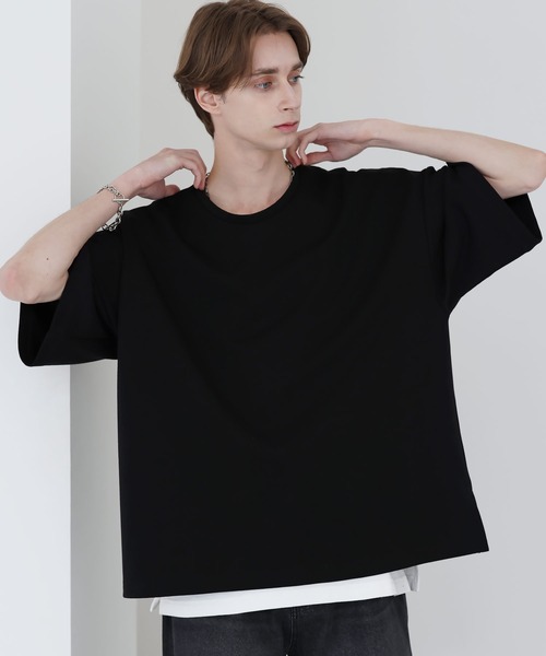 SOCCE(ソーシー)の「高機能コットンポンチUネックTシャツ/UVカット 吸水 接触冷感 防シワ 抗ピリング(Tシャツ/カットソー・メンズ・ブラック/ブルー/ホワイト/チャコール/ワイン/ライトグレー・S/M/L/XL)」の19枚目の写真