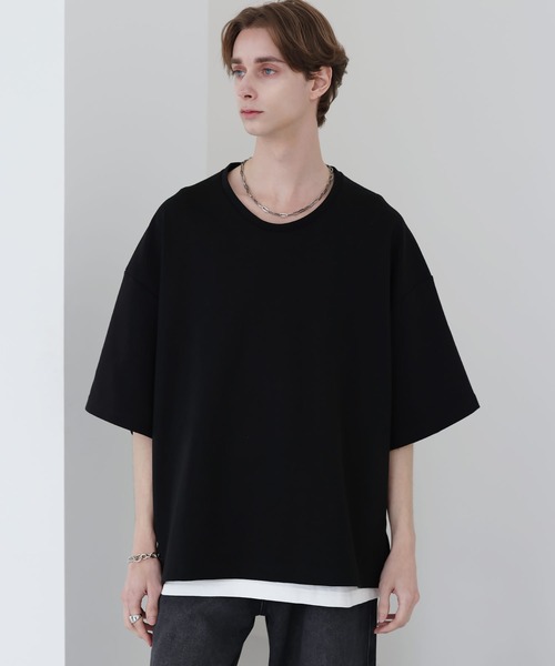 SOCCE(ソーシー)の「高機能コットンポンチUネックTシャツ/UVカット 吸水 接触冷感 防シワ 抗ピリング(Tシャツ/カットソー・メンズ・ブラック/ブルー/ホワイト/チャコール/ワイン/ライトグレー・S/M/L/XL)」の22枚目の写真