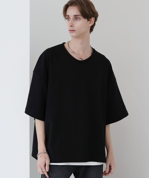 SOCCE(ソーシー)の「高機能コットンポンチUネックTシャツ/UVカット 吸水 接触冷感 防シワ 抗ピリング(Tシャツ/カットソー・メンズ・ブラック/ブルー/ホワイト/チャコール/ワイン/ライトグレー・S/M/L/XL)」の18枚目の写真