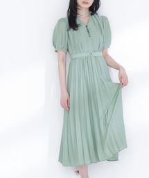 NATURAL BEAUTY BASIC | フロントボタンプリーツワンピース(ワンピース)
