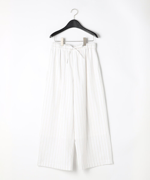 ONIGIRI（オニギリ）の「シャンブレー ワイドストライプパンツ（その他パンツ・レディース・オフホワイト/グレー/ベージュ・FREE）」の2枚目の写真