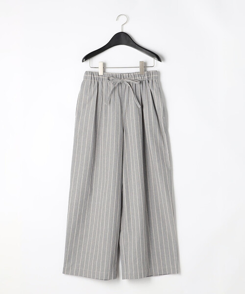 ONIGIRI（オニギリ）の「シャンブレー ワイドストライプパンツ（その他パンツ・レディース・オフホワイト/グレー/ベージュ・FREE）」の8枚目の写真