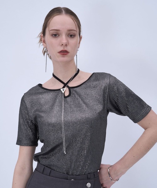 HARE(ハレ)の「ストリングネックT(HARE)(Tシャツ/カットソー・レディース・ブルー/シルバー/イエロー/グリーン/オレンジ/イエロー系その他・FREE)」の18枚目の写真
