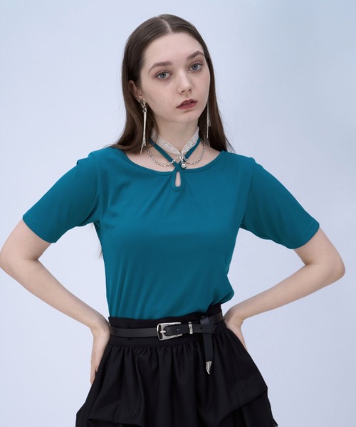 HARE(ハレ)の「ストリングネックT(HARE)(Tシャツ/カットソー・レディース・ブルー/シルバー/イエロー/グリーン/オレンジ/イエロー系その他・FREE)」の22枚目の写真