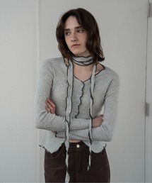 bi color mellow tie cardigan / バイカラーメロウタイカーディガン