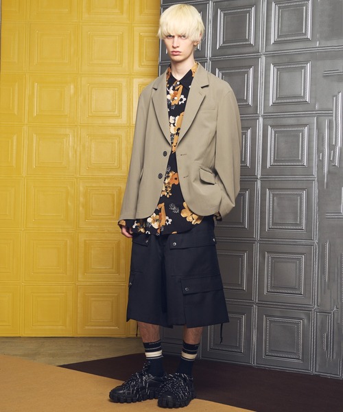MAISON SPECIAL(メゾンスペシャル)の「《UNISEX》Crispy Cross Calze Regular-Over 2B Tailored Jacket/クリスピークロスカルゼレギュラーオーバー2Bテーラードジャケット【MAISON SPECIAL/メゾンスペシャル】■セットアップ対応■(テーラードジャケット・メンズ・グレー/バーガンディー/ブラック・2/1/0)」の15枚目の写真