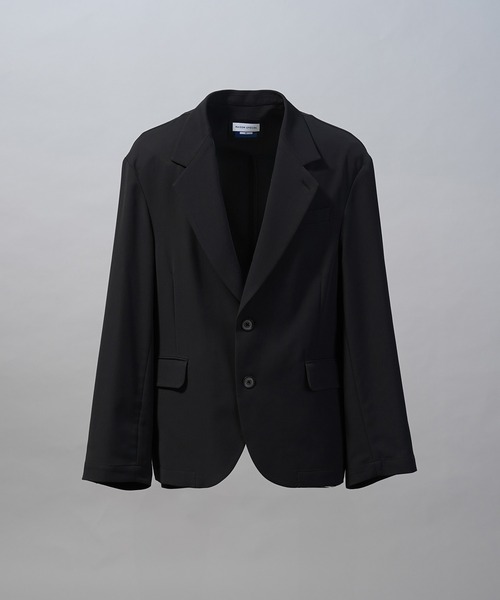 MAISON SPECIAL(メゾンスペシャル)の「《UNISEX》Crispy Cross Calze Regular-Over 2B Tailored Jacket/クリスピークロスカルゼレギュラーオーバー2Bテーラードジャケット【MAISON SPECIAL/メゾンスペシャル】■セットアップ対応■(テーラードジャケット・メンズ・グレー/バーガンディー/ブラック・2/1/0)」の4枚目の写真