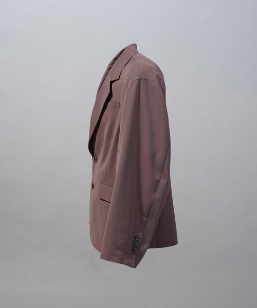 MAISON SPECIAL(メゾンスペシャル)の「《UNISEX》Crispy Cross Calze Regular-Over 2B Tailored Jacket/クリスピークロスカルゼレギュラーオーバー2Bテーラードジャケット【MAISON SPECIAL/メゾンスペシャル】■セットアップ対応■(テーラードジャケット・メンズ・グレー/バーガンディー/ブラック・2/1/0)」の7枚目の写真
