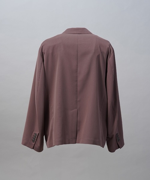 MAISON SPECIAL(メゾンスペシャル)の「《UNISEX》Crispy Cross Calze Regular-Over 2B Tailored Jacket/クリスピークロスカルゼレギュラーオーバー2Bテーラードジャケット【MAISON SPECIAL/メゾンスペシャル】■セットアップ対応■(テーラードジャケット・メンズ・グレー/バーガンディー/ブラック・2/1/0)」の8枚目の写真
