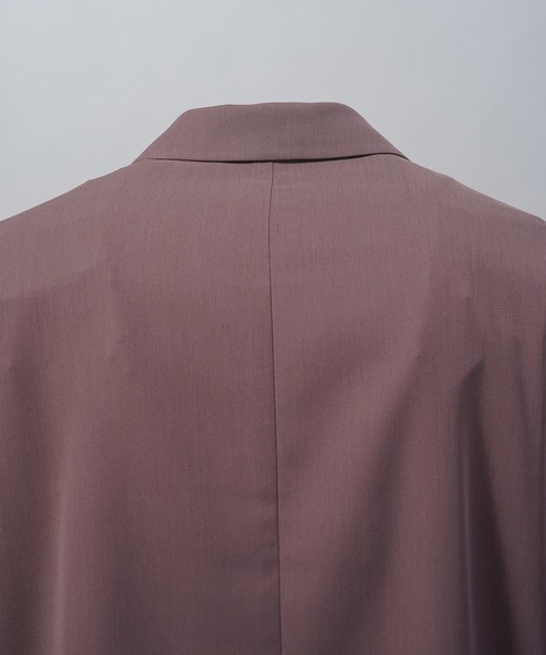 MAISON SPECIAL(メゾンスペシャル)の「《UNISEX》Crispy Cross Calze Regular-Over 2B Tailored Jacket/クリスピークロスカルゼレギュラーオーバー2Bテーラードジャケット【MAISON SPECIAL/メゾンスペシャル】■セットアップ対応■(テーラードジャケット・メンズ・グレー/バーガンディー/ブラック・2/1/0)」の12枚目の写真